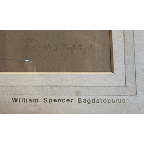 10 - WILLIAM SPENCER BAGDATOPOLUS: (Greek / English, 1888 - 1965): A framed and glazed watercolour depict... 