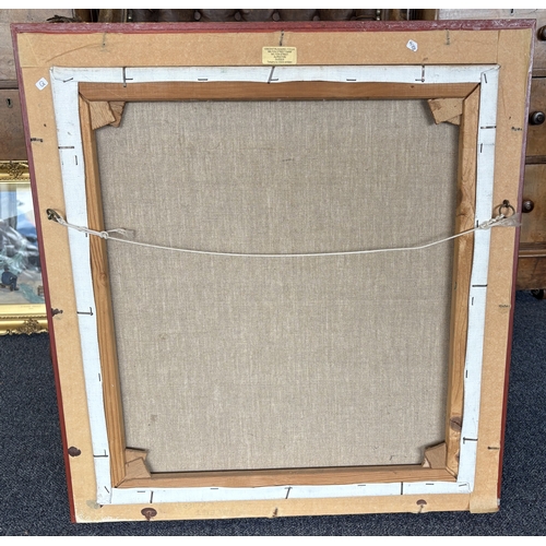 100 - OF GOLFING INTEREST: VINCENT RUGGIERO: (British, 20th Century): A framed oil on canvas depicting a p... 