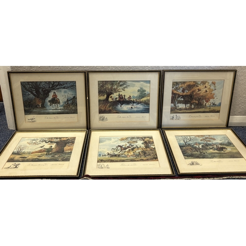 102 - NORMAN THELWELL: (British, 1923 - 2004): A selection of six framed and glazed limited edition prints... 