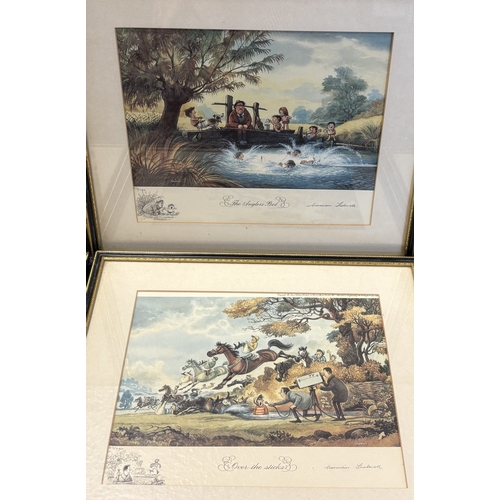 102 - NORMAN THELWELL: (British, 1923 - 2004): A selection of six framed and glazed limited edition prints... 
