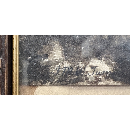 109 - AFTER JOSEPH MALLORD WILLIAM TURNER: A framed and glazed watercolour entitled 'The summit of Snowdon... 