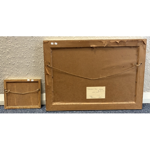 116 - PETER OLIVER: A framed oil on board entitled 'Showery Day Near Luppitt' depicting a typical Devonshi... 