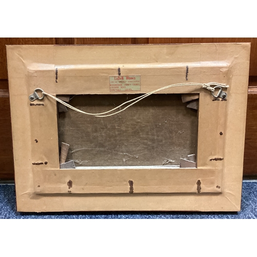 127 - ALFRED MORRIS: (British, fl. 1853 - 1873): A framed oil on canvas depicting sheep in a Highland land... 