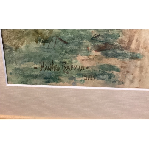 129 - ANNIE HAMILTON CHAPMAN: (British, 1881 - 1923): A gilt framed and glazed watercolour entitled 