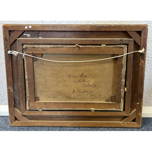 132 - WILLIAM P CARTWRIGHT: (British, 1855 - 1915): A gilt framed oil on canvas entitled, 