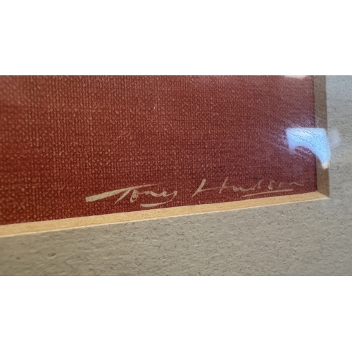 133 - A pair of framed and glazed Tony Hudson African prints. Approx. 20 cm x 14 cm (ss). £10 - £20.