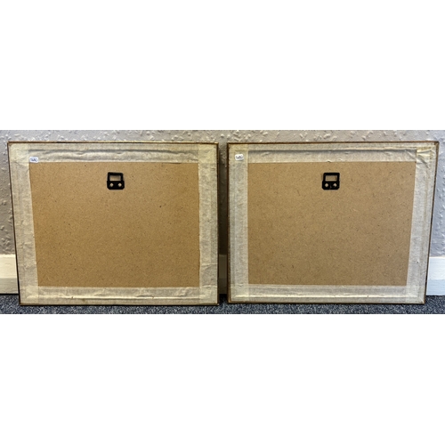 133 - A pair of framed and glazed Tony Hudson African prints. Approx. 20 cm x 14 cm (ss). £10 - £20.