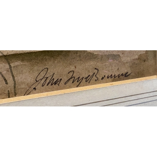 136 - JOHN FRYE BOURNE: (British, 1912 - 1991): A pair of framed and glazed watercolours depicting Water E... 