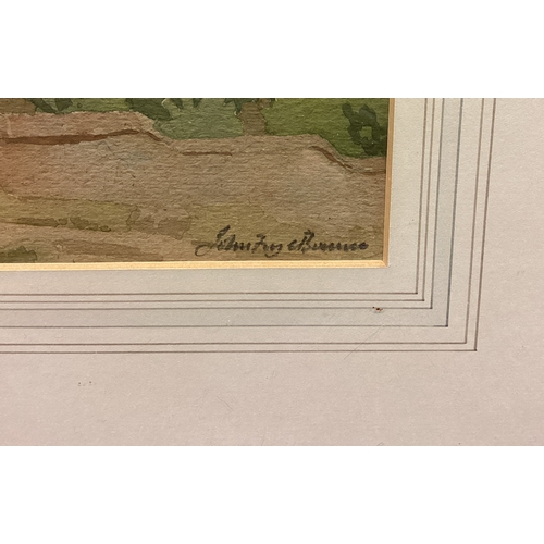 136 - JOHN FRYE BOURNE: (British, 1912 - 1991): A pair of framed and glazed watercolours depicting Water E... 