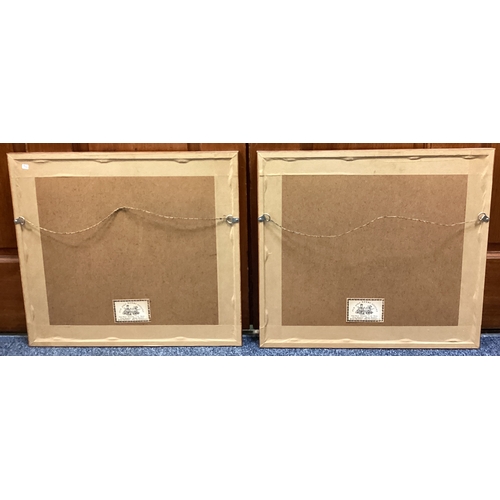 136 - JOHN FRYE BOURNE: (British, 1912 - 1991): A pair of framed and glazed watercolours depicting Water E... 