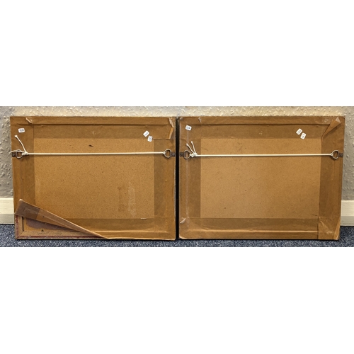 138 - FURNISS WILSON: (British, 20th Century): A pair of gilt framed and glazed watercolours depicting mou... 