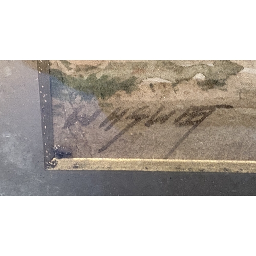 15 - WILLIAM HENRY SWEET: (British, 1889 - 1943): A gilt framed and glazed watercolour depicting a thatch... 