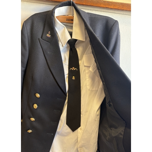 160 - A Royal Navy Officer's dress uniform together with cap. Est. £20 - £30.