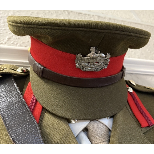 163 - A Royal Gloucestershire Regiment No.2 dress uniform together with cap. Carrying rank of a Brigadier.... 