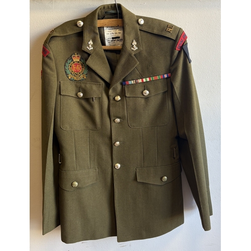 169 - A Royal Engineers' No.2 dress jacket together with dress cap and staple belt. Est. £20 - £30.