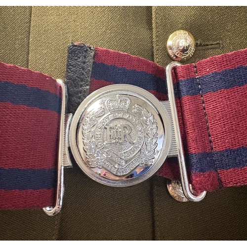 169 - A Royal Engineers' No.2 dress jacket together with dress cap and staple belt. Est. £20 - £30.
