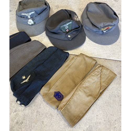 178 - A collection of Military field caps and forage caps (8). Est. £20 - £30.