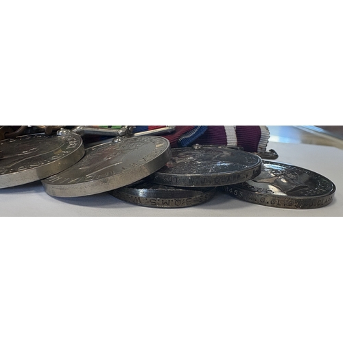 184 - A good set of WW1 and later medals awarded to WO2 Clapp Royal Garrison Artillery together with his W... 