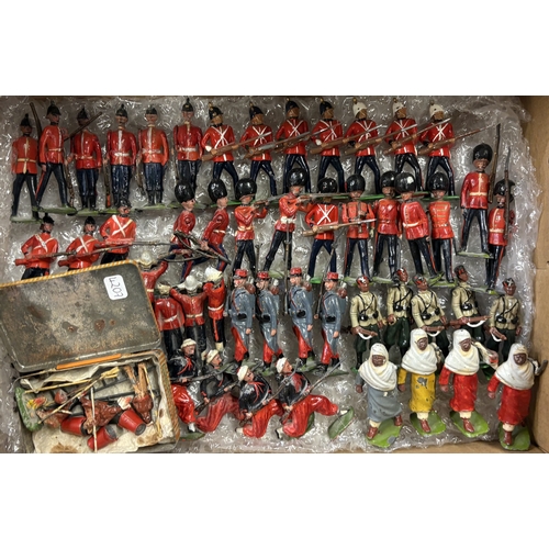 202 - A good collection of Britains lead soldiers. Est. £30 - £50.