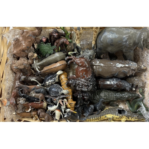 203 - A collection of numerous lead and other animals. Est. £20 - £30.