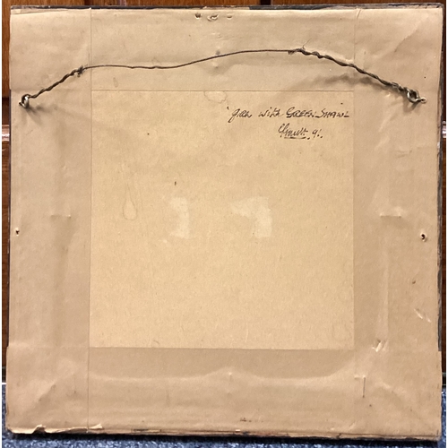 25 - GEORGE GAULT: (British, 1916 - 2001): A framed and glazed mixed media entitled 'Girl with Green Shaw... 