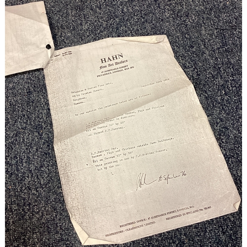 36 - JOHN FREDERICK HERRING JUNIOR (British, 1815 -1907): A gilt framed and glazed oil on canvas depictin... 