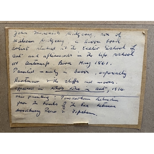 62 - FREDERICK JOHN WIDGERY: (British, 1861 - 1942): A gilt framed and glazed watercolour entitled 'River... 