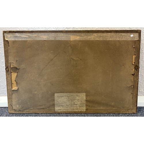 71 - ALFRED LEYMAN: A gilt framed and glazed watercolour entitled 'Clearing of a lowering day in Autumn' ... 