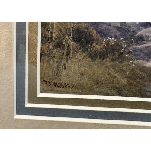 77 - FREDERICK JOHN WIDGERY: (British, 1861 - 1942): A pair of gilt framed and glazed watercolours depict... 