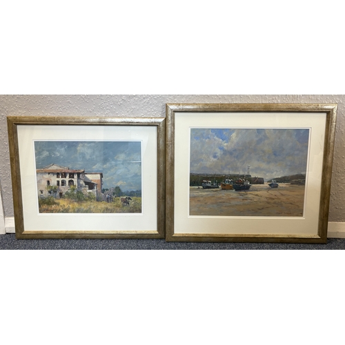 84 - VALERIE BATCHELOR: (British, b. 1932): Two gilt framed and glazed watercolours. Signed. Approx. Est.... 