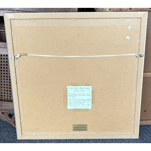 93 - HENRY CLARENCE WHAITE: (British: 1828 - 1912): A framed and glazed roundel ink, charcoal and chalk s... 