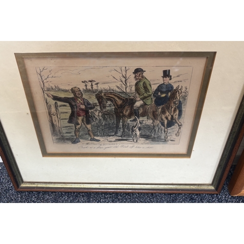 60 - JOHN LEECH: (British, 1817 - 1864): A framed and glazed print entitled 