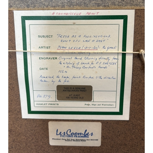 60 - JOHN LEECH: (British, 1817 - 1864): A framed and glazed print entitled 