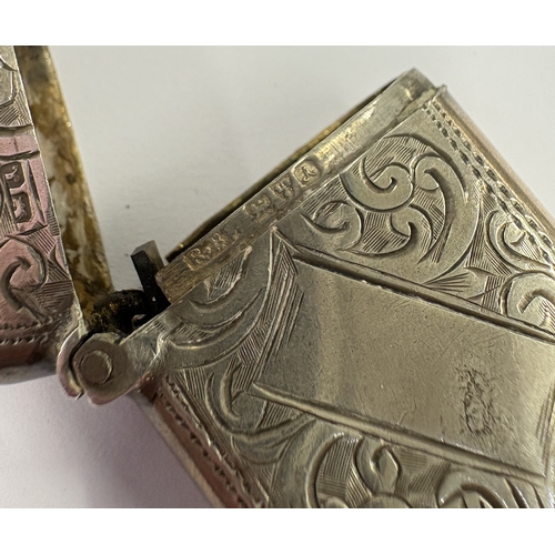 116 - CHESTER: A silver vesta case. 1901. Approx. 14 grams. Est. £20 - £30.