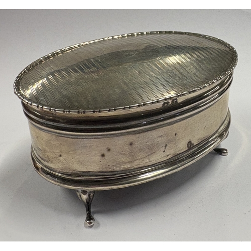 150 - A silver jewellery box. Birmingham 1924. Approx. 88 grams. Est. £80 - £120.