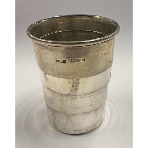 167 - CHESTER: A collapsible silver beaker in case. 1914. By GY & Co. Approx. 66 grams. Est. £200 - £300.
