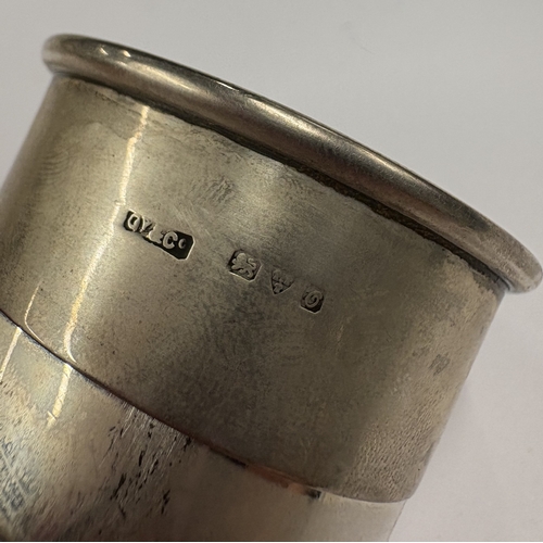 167 - CHESTER: A collapsible silver beaker in case. 1914. By GY & Co. Approx. 66 grams. Est. £200 - £300.