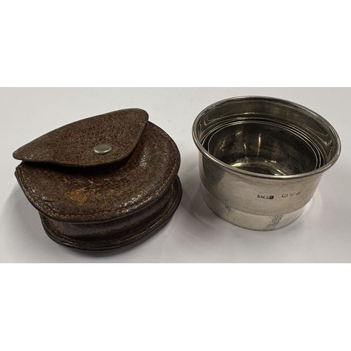 167 - CHESTER: A collapsible silver beaker in case. 1914. By GY & Co. Approx. 66 grams. Est. £200 - £300.