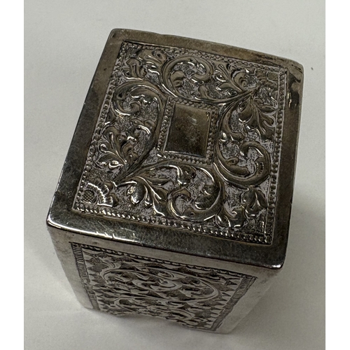52 - An Indian Kutch silver playing cards box with detachable cover. Maker's mark only. Approx. 162 grams... 