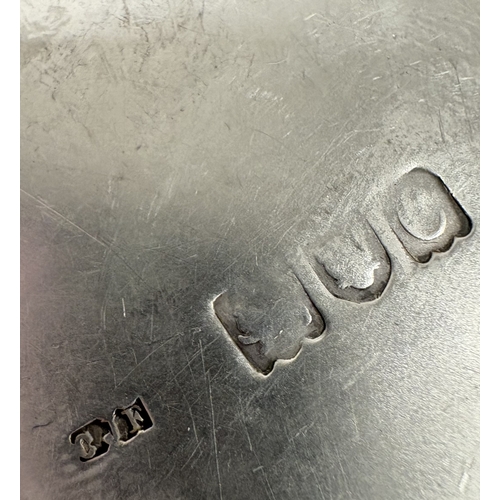 55 - A large silver flask of curved form. London 1898. Approx. 220 grams. Est. £250 - £300.