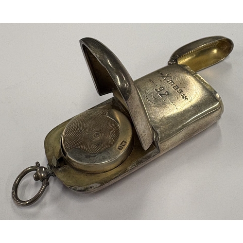 137 - A Victorian silver combination vesta and sovereign case. Birmingham 1892. Approx. 37 grams. Est. £15... 