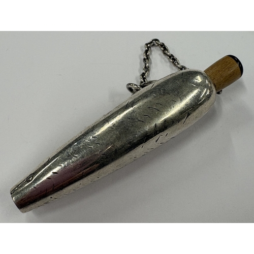 154 - PATRICK MAVROS: A rare silver scent bottle with lift-off cover. Signed by maker. Approx. 52 grams. E... 