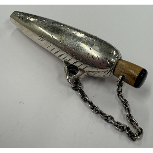 154 - PATRICK MAVROS: A rare silver scent bottle with lift-off cover. Signed by maker. Approx. 52 grams. E... 