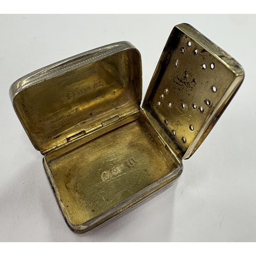 199 - A rare silver vinaigrette with engraved scene of man and dog. Birmingham 1811. By Mathew Linwood. Ap... 