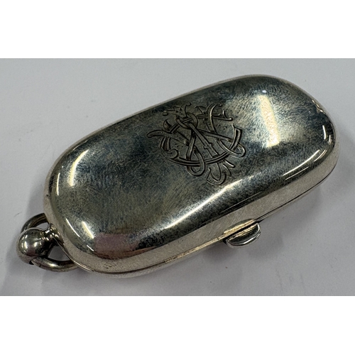 243 - A silver double sovereign case. Birmingham 1909. Approx. 43 grams. Est. £120 - £150.