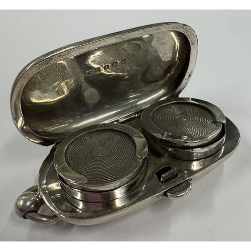 243 - A silver double sovereign case. Birmingham 1909. Approx. 43 grams. Est. £120 - £150.