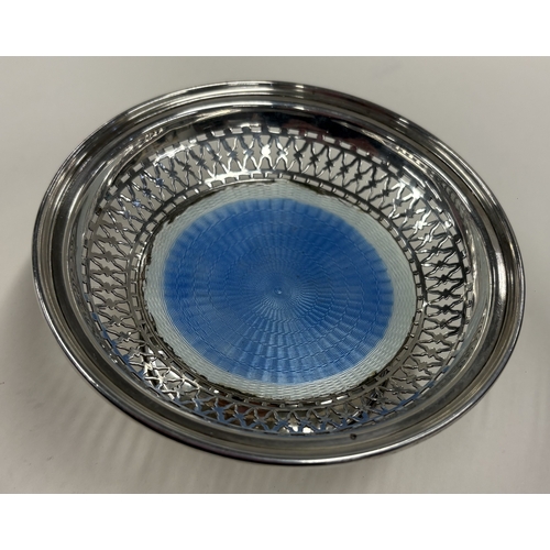 181 - A silver and enamelled tazza. Birmingham 1912. By Charles Edwin Turner. Approx. 107 grams. Est. £250... 