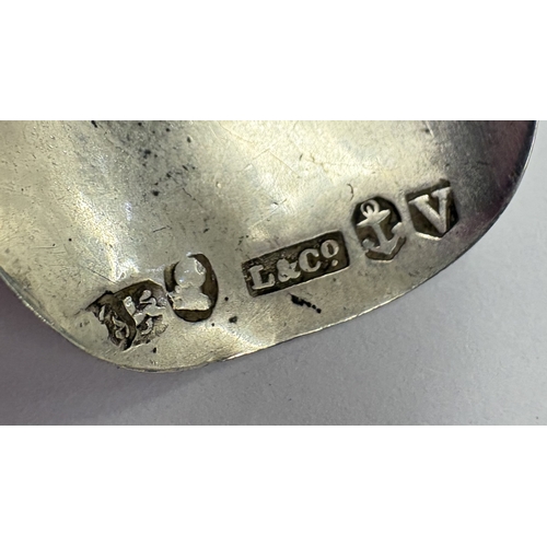 191 - A George III silver caddy spoon. Birmingham 1819. By L & Co. Approx. 8 grams. Est. £50 - £80.
