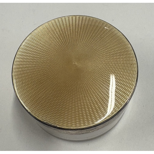 206 - A silver, brown enamelled and glass jewellery box. Birmingham 1930. Est. £150 - £200.