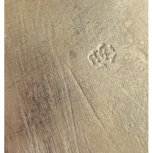 215 - A rare Georgian silver snuff box with flush-fitting cover engraved with scroll decoration, with cut ... 